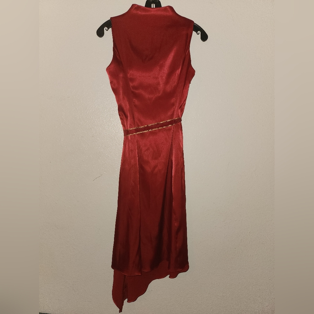 Hopeshow Burgundy Asymmetrical Dress Small - Picture 3 of 4